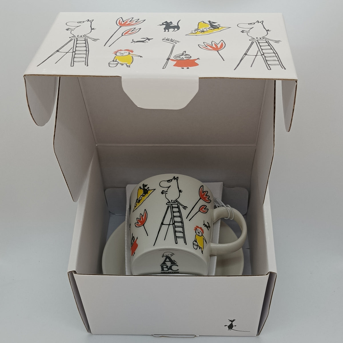 Muminset: ABC Mumintrollet mugg och tallrik (15cm), röda korset (2022)