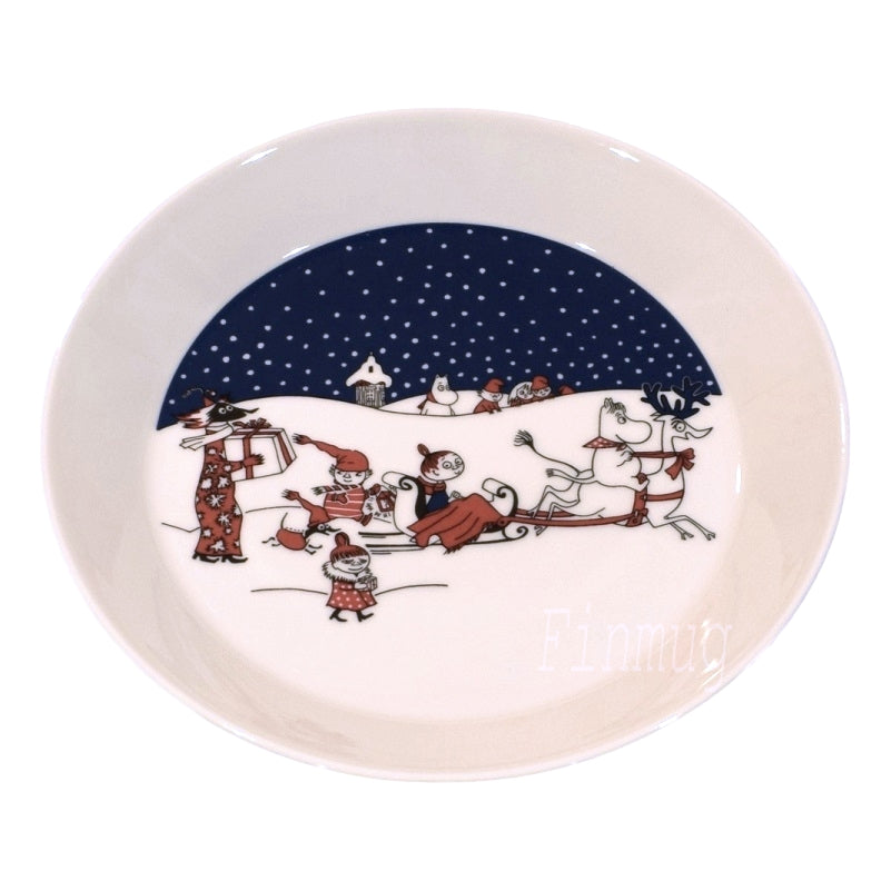 Moomin Collector's Plates: 2/10 Green Cartoon and Christmas Greetings (2015)