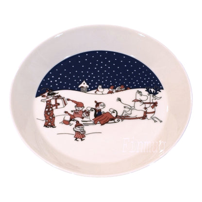 Moomin Collector's Plates: 2/10 Green Cartoon and Christmas Greetings (2015)