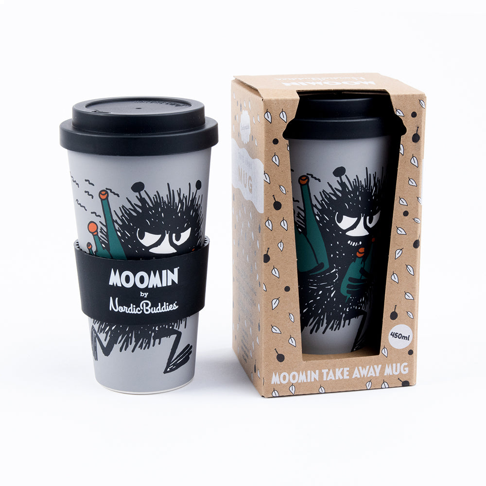 Take-away Muminmugg: Stinky på rymmen, Grå (0,45 l)